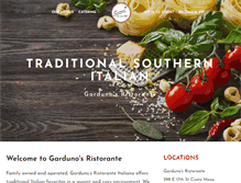 Tablet Screenshot of gardunosristorante.com